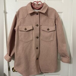 Love Tree Women's Soft Pink Utility Jacket